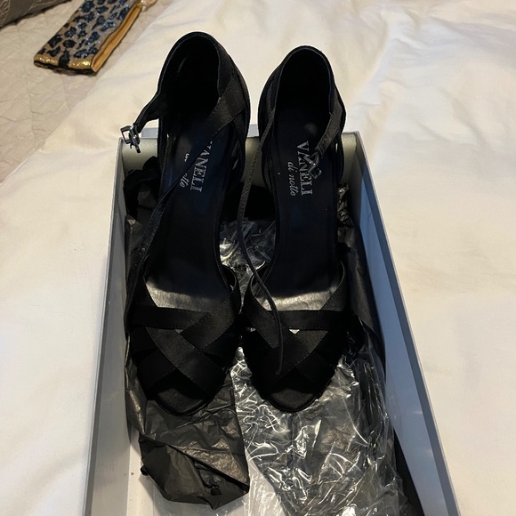 Vaneli Shoes - Vaneli Black satin sandals